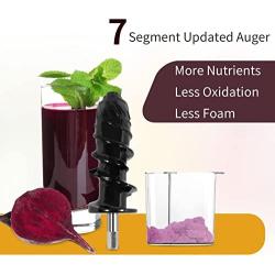 Masticating Juicer, Beet Carrot Juicer Extractor, Cold Press Juicer with Intelligent Control Speed, Slow Juicer Quiet Motor, Safety Small Feeder Chute for Fruits & Vegetables,Easy to Clean Juicer