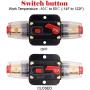 2 Piece 125A Circuit Breaker 12V with Manual Reset,125 amp Inline Fuse Holder for Car Audio, Marine Boat, Stereo Switch and Solar Inverter System