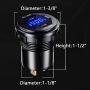 BATIGE Dual PD 45W USB C Charger Socket Fast Charge Dual PD USB C Port Waterproof with Switch LED Voltmeter and Wire Fuse DIY Kit for 12V/24V Car Boat Marine ATV Bus Truck RV Motorcycle