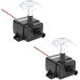 Mini Submersible Water Pump 2 Pack, DC 12V Ultra-Quiet Electric Brushless Submersible Fountain Pump for Aquarium Fish Tank Hydroponic Fountains