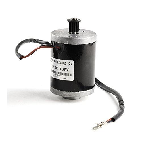 HiGear 100W Watt 24V Volt DC Brush Electric Motor #25 Chain 11T Sprocket Unite ZY6812 f Razor Scooter DIY Kids Kart 150-GM150115 by Alfa Wheels (100W 3M Pulley)