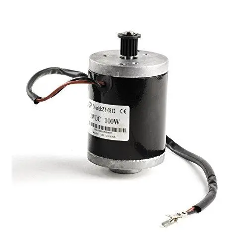 HiGear 100W Watt 24V Volt DC Brush Electric Motor #25 Chain 11T Sprocket Unite ZY6812 f Razor Scooter DIY Kids Kart 150-GM150115 by Alfa Wheels (100W 3M Pulley)