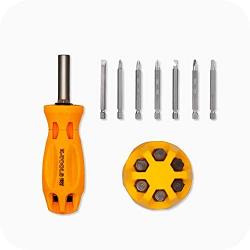 KER 7 in 1 Multifunctional Screwdriver Household Screwdriver Replaceable Bit Screwdriver Magnetic Screwdriver Professional Repair Tool
