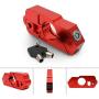 Motorcycle Grip Lock Handlebar Throttle Security Lock Anti-Theft Scooters with 2 Keys fit for ATV Motorcycles Dirt Street Bike (Silver)