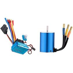 GoolRC 3650 3100KV 4P Sensorless Brushless Motor with 60A Brushless ESC（Electric Speed Controller） for 1/10 RC Car Truck