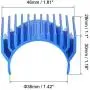 MECCANIXITY Motor Heat Sink Cooling Fins Aluminum 36mm Dia Dark Blue for 540 550 Motor