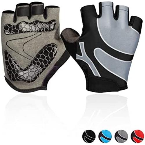 Cycling Gloves Bicycle Gloves Padded Breathable Half Finger Gloves Road Mountain Bike Riding Gloves for Men and Women Motorcycle Outdoor Gloves