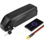 Jieoto E-Bike Battery 48V 15Ah Electric Bicycle Rechargeable Lithium Ion Batteries with 2A Charger + USB, for 350W 500W 750W Electric Bicycle Motor