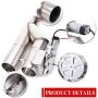 RJSPHH Stainless steel 2.5 inch Electric Exhaust Cutout Motor E-cut Valve Kit Dual Flaps Type , Y Pipe 1 pcs with One Controller Remote Kit