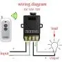 YETOR Remote Control Switch,DC 12V/24V/48V/72V/ 40A Relay Wireless Remote Switch with 984FT Long Rage for Anti-Theft Alarms, Security Systems Roller Lind Door,Gate Barriers(12V Switch)
