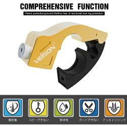 motoboy Motorcycle Brake - Lock Handlebar Grips Lock Anti Theft Heavy Duty Throttle Lock for Motorbike Mopeds with 3 Keys(Golden)