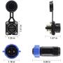 Trolling Motor Plug Receptacle Set, Briidea Marine Boat DC Power Connector Waterproof for Freshwater and Saltwater 12,24,36,48V
