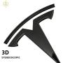 ARKOSKNIGHT Tesia T Logo 3D Badge Replacement Sticker Compatible with Tesia Model 3 X Y S Front Back Trunk T Logo Replace Emblem Stickers Accessories (Bright Black)