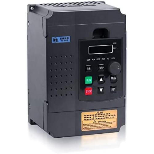Single Phase to 3 Phase Converter, MYSWEETY AC 220V/2.2KW 3HP 10A VFD Inverter Frequency Converter for Spindle Motor Speed Control (1 Phase Input and 3 Phase Output)