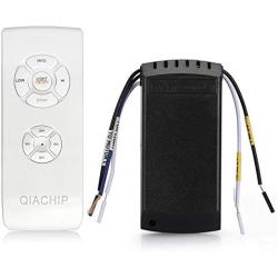 QIACHIP Upgrade Universal WIFI Ceiling Fan ligh Remote Control Kit, Wireless Fan Speed Lamp Controller with Timing Compatiple for Alexa, Google Home, Phone,Voice Control