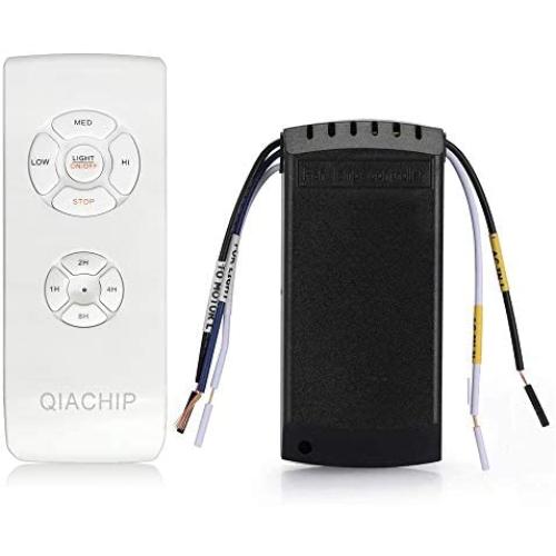 QIACHIP Upgrade Universal WIFI Ceiling Fan ligh Remote Control Kit, Wireless Fan Speed Lamp Controller with Timing Compatiple for Alexa, Google Home, Phone,Voice Control