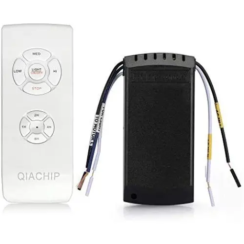 QIACHIP Upgrade Universal WIFI Ceiling Fan ligh Remote Control Kit, Wireless Fan Speed Lamp Controller with Timing Compatiple for Alexa, Google Home, Phone,Voice Control