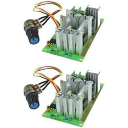 CUGUU DC Motor Speed Controller, Universal DC 9-60V 20A Motor Speed Regulator Controller Switch (2 Pcs)