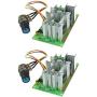 CUGUU DC Motor Speed Controller, Universal DC 9-60V 20A Motor Speed Regulator Controller Switch (2 Pcs)