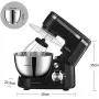 BONISO Stand Mixer, 5.5-QT 600W Tilt Head Food Mixer with Dough Hook, Beater and Whisk, Kitchen Electric Mixer with Stainless Steel Bowl Splash Guard (black)