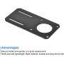 MECCANIXITY Motor Bracket Motor Mounting Holder 132x65mm Black for NEMA 23 Stepper Motor with Screws