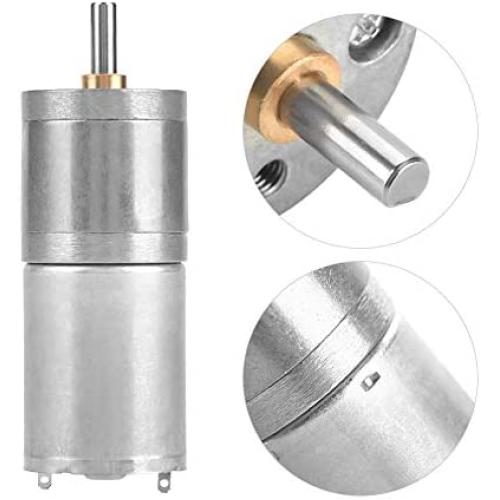 Metal Gear Motor,1Pcs 25mm DC 5-12V 25GA-370 Gear Reduction Motor Large Torque Gear Box Motor for DIY (9#)