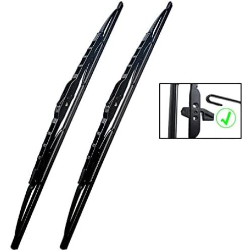 FAPIUO Windshield Wipers 22+22 Premium All-Season OEM Quality Automotive Replacement Full Metal Bracket Durable Wiper Blades + 1 Year Warranty (Set of 2)