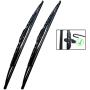 FAPIUO Windshield Wipers 22+22 Premium All-Season OEM Quality Automotive Replacement Full Metal Bracket Durable Wiper Blades + 1 Year Warranty (Set of 2)