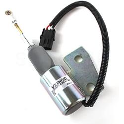 3964627 3991167 SA-4941-12 12V Stop Solenoid Valve - SINOCMP Cut Down Solenoid for Cummins 4BT Case 550h Dozer Diesel Engine Shutdown Solenoid 3 Month Warranty