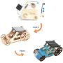 Wooden Solar Car STEM Projects for Kids - Science Kits for Boys Girls - Model Building Toys Kits to Build - DIY Building Tinker Toys- for Boys & Girls - Robotics STEM Kit