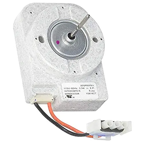 WR60X31522 WR60X23584 Evaporator Fan Motor by PartsBroz - Compatible GE Hotpoint Refrigerator Parts - Replaces AP6977246 WR60X28783 WR60X10141 WR60X10346 - Upgraded Assembly with Wire Harness