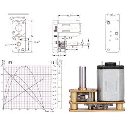 DC6V Low Noise Gear Motor 30RPM/0.5W High Torsion Gear Box Motor Robots Speed Reduction Motor