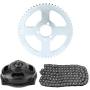 Rear Sprocket Chain, Aluminum Alloy Motorcycle Chain, T8F Chain 6T Gear Box Rear Sprocket Mini Moto Chain for Mini Motorcycle 47cc 49cc