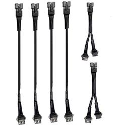 6pcs Extension Cords for Motorcycle LED Light Kit Strips Multi-Color Accent Glow Neon Ground Effect Atmosphere Lights Lamp with Wireless Remote Controller (Extension Cords)