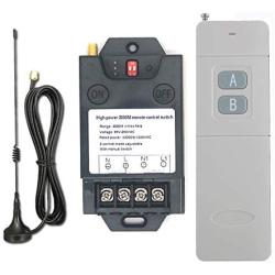 2000 Meters Long Distance Wireless Remote Control Switch high Power Water Pump Motor Lighting Industrial Wireless Remote Control Switch AC 110V 220V Relay Switch Transmitter High Range 6600ft