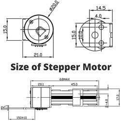 Mini Linear Lead Screw Nut Slider 2‑Phase 4‑Wire Stepper Motor Linear Screw Slide Table Slider Stroke 34mm