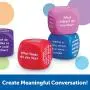 Learning Resources Conversation Cubes - 6 Pieces, Ages 6+ Foam Cubes for Social Emotional Learning, School Counselor Supplies, Speech Therapy Toys, Ice Breaker Cubes