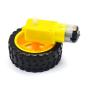 Fielect 2Pcs DC Electric Motor 3-6V TT Motor with Tire Gear Motor Dual Shaft for Arduino Smart Car Robot Toys Cars (I Shape)