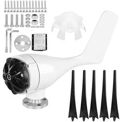 1600W Windmill Generator 5 Blade Small Wind Turbines Kit Industrial Energy Equipment (Black 24V)
