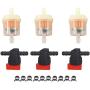 munirater 1/4 in Line Shut Cut Off Valve Clamp Fuel Gas Filter Replacement for Briggs & Stratton Yamaha Motorcycle Lawn Mower Tractor
