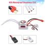 YOUQUKEJI 3650 3900kv Brushless Motor ESC: Waterproof Sensorless Motor with 60A ESC & Programming Card Combo Fast Motor Electric High Speed Controller for 1/10 RC Car Truck
