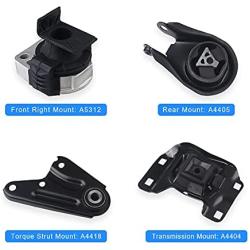 JDMON Compatible with Front and Rear Engine Motor Mount Mazda 3 2.0/3.2L 2004-2009 Mazda 5 2.3L 2006-2010 Compatible with A4404 A4405 A5312 A4418