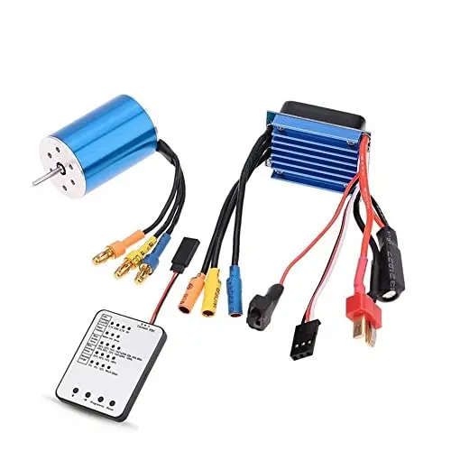 Moteur Brushless Surpass Hobby Blue 2435 4500KV avec Arbre 2.0mm, Combo ESC 25A et Carte de Programmation pour Voiture RC 1/16 1/18 Moteur Brushless Surpass Hobby Blue 2435 4500KV avec Arbre 2.0mm, Combo ESC 25A et Carte de Programmation pour Voiture RC 1/16 1/18