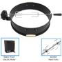 BBQSTAR Premium Black Powder Coated 22.5-in Kettle Grill Rotisserie Kit-Rotisserie Ring/Spit Motor Driver/4-Prong Meat Forks/Wooden Handle-for 22-Inch Weber/Napoleon/Kingsford Kettle Charcoal Grills