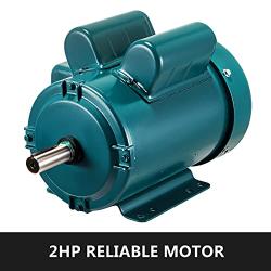 Mophorn Electric Motor 2Hp 143 5T Frame Single Phase Motor 1800 RPM 60Hz Air Compressor Motor AC 115V 230V Suit for Agricultural Machinery and General Equipment