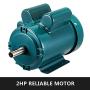 Mophorn Electric Motor 2Hp 143 5T Frame Single Phase Motor 1800 RPM 60Hz Air Compressor Motor AC 115V 230V Suit for Agricultural Machinery and General Equipment