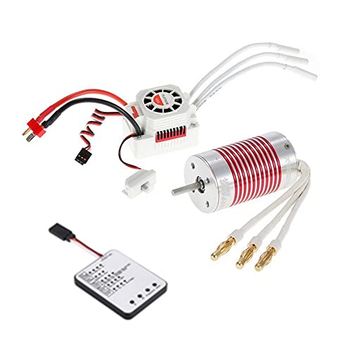 Surpass Hobby 2845 3800KV Waterproof Brushless Motor with 45A Brushless ESC and Program Card Combo for 1/14 1/12 RC Car