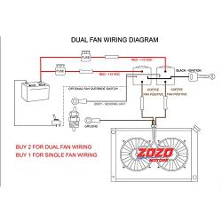 Electric Fan Wiring Kit Electric Fan Relay Kit with Thermostat Radiator Fan Sensor Switch Electric Cooling Fan Thermostat Kit Temperature Sensor Switch 185 On 175 Off, 40 AMP Waterproof Relay Kit