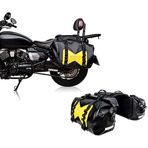 Waterproof Bag Motorcycle saddlebag 50L Tank Bag Motor Side Bag(2 PCS)