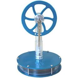 DORAMI Low Temperature Stirling Engine Stainless Motor Steam Heat Education Model Toy Kit (Blue)